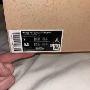 Jordan Women's Air 4 Retro in Champagne and Orewood Brown